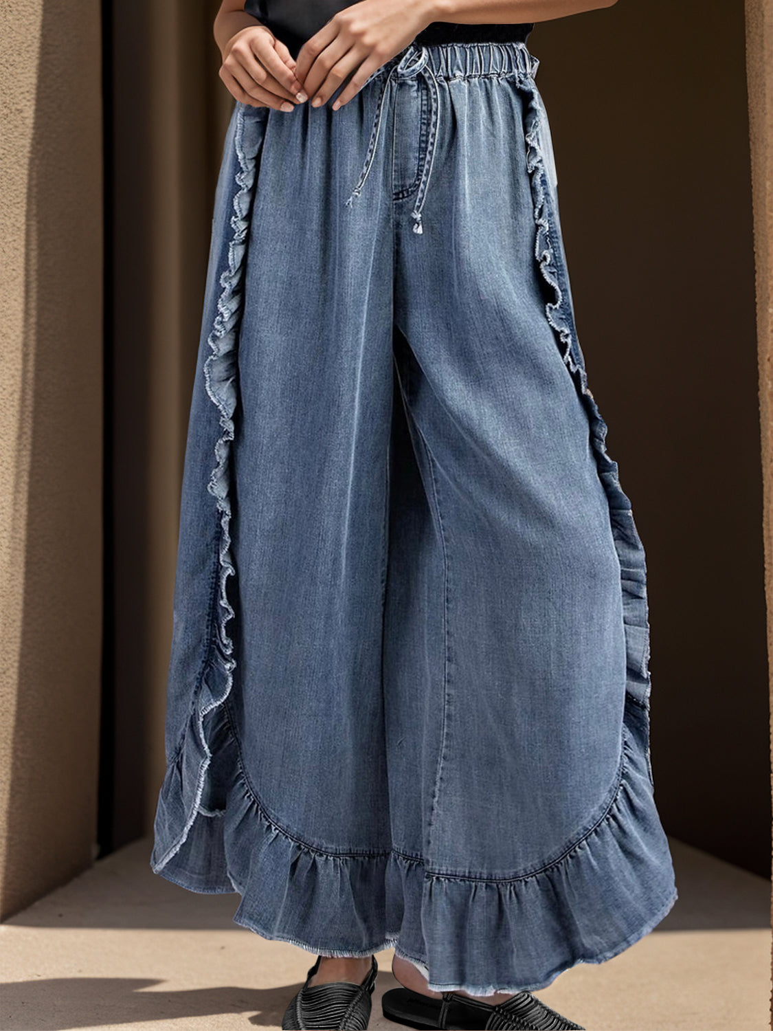 Drawstring Jeans - Wedeh's Fashion